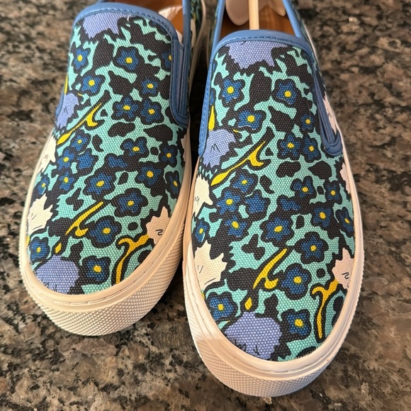 Coach Cameron Aqua Blue Multi canvas NIB 10M - Picture 10 of 11